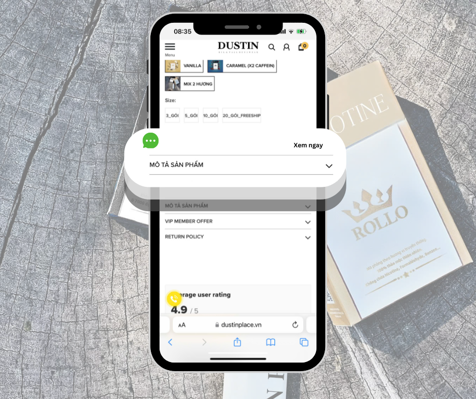 Thuốc Lá Thảo Mộc Rollo - Thuốc Lá Giả Dùng Trong Các Bộ Phim - Không Nicotine, Formaldehyde, Benzen,...